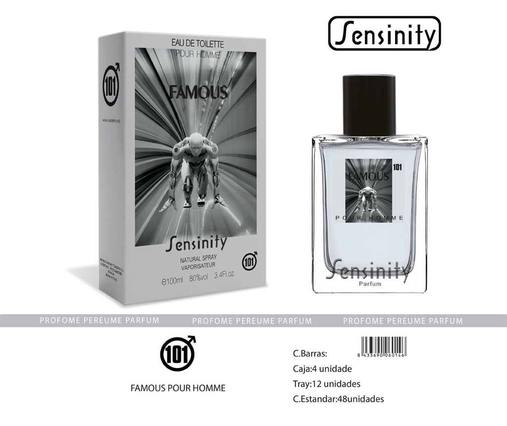 Perfume Famous Pour Homme fragancia masculina