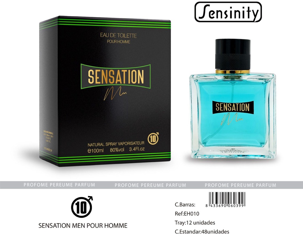 Perfume Sensation Men Pour Homme fragancia masculina 100ml