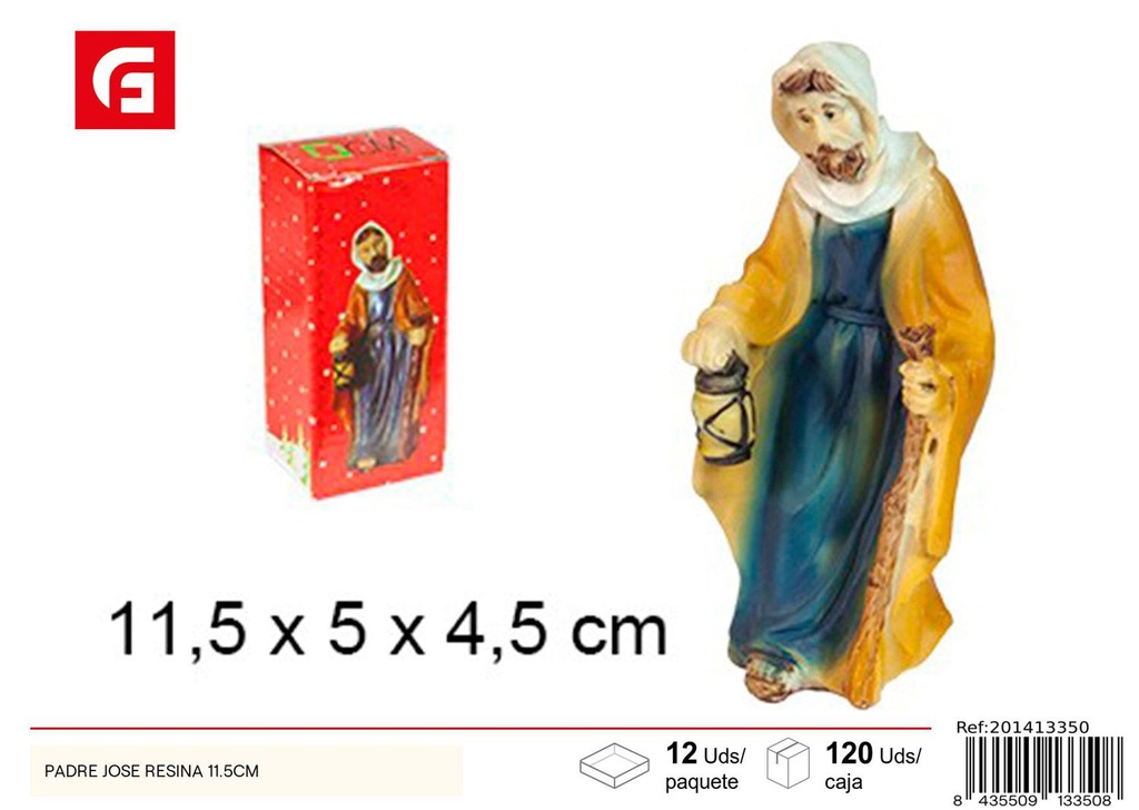 Figura del padre José en resina 11.5cm - Decoración navideña