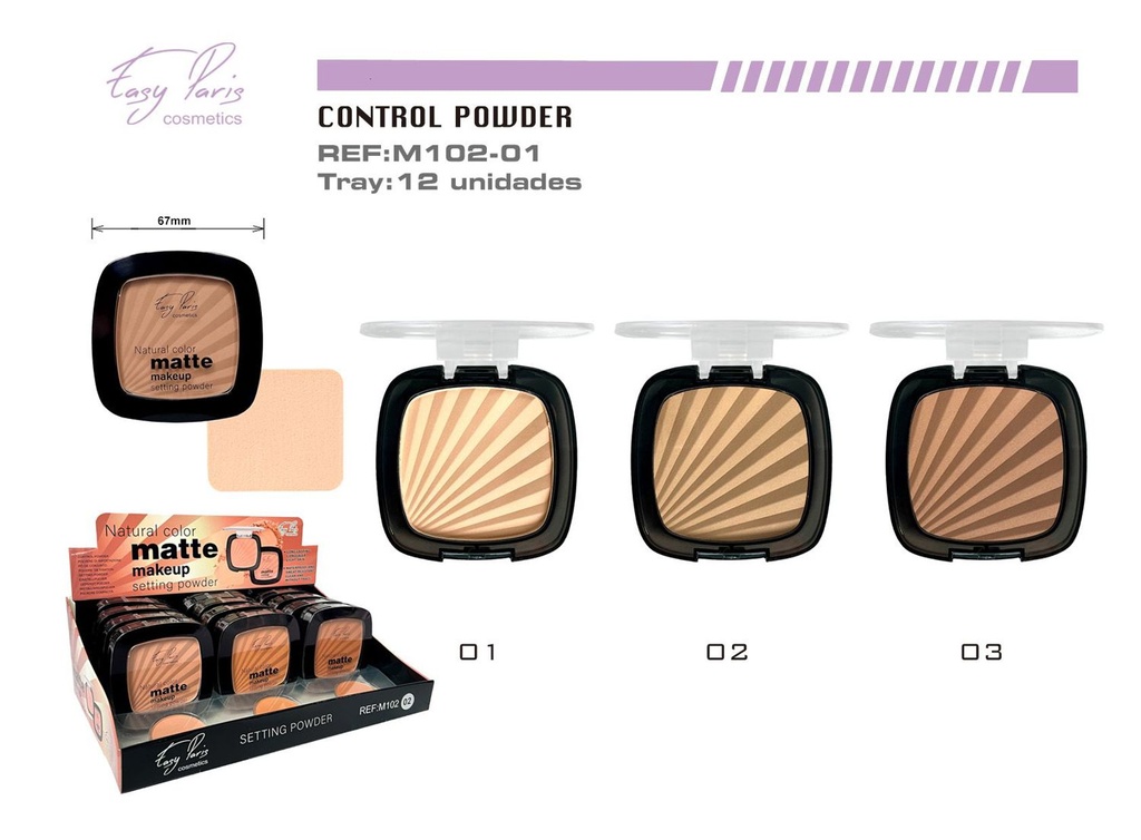 Fijador de maquillaje compacto - 12 unidades