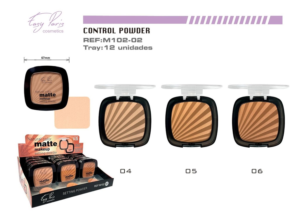 Fijador de maquillaje compacto - 12 unidades