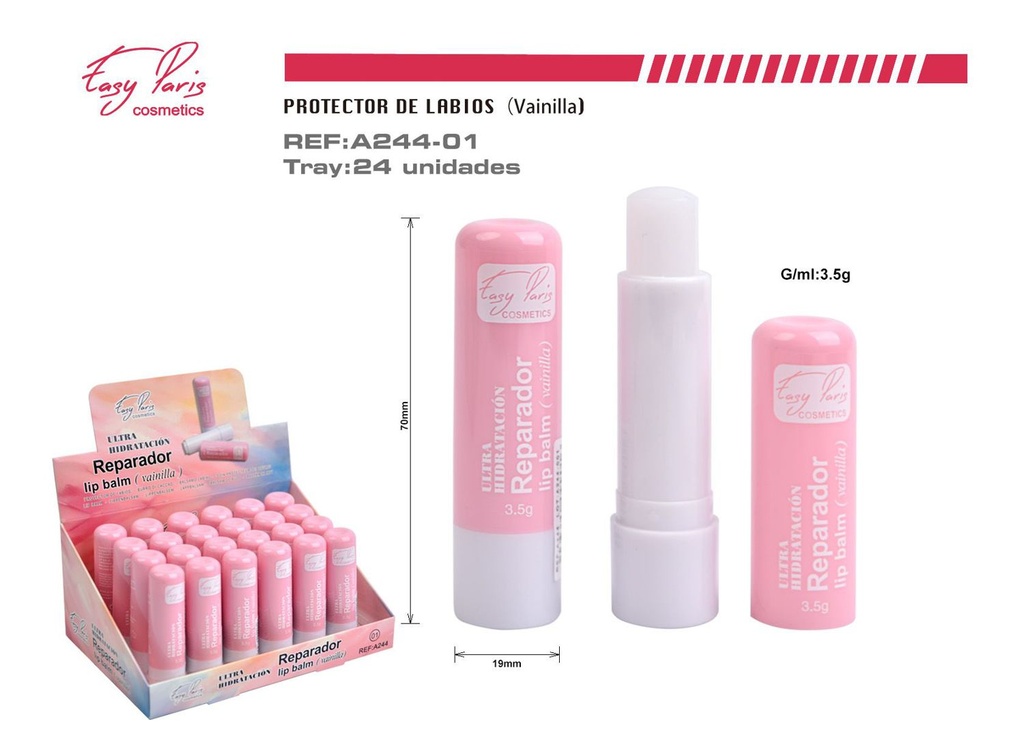 Protector labial ultra hidratación 24/U - Cuidado de labios y belleza