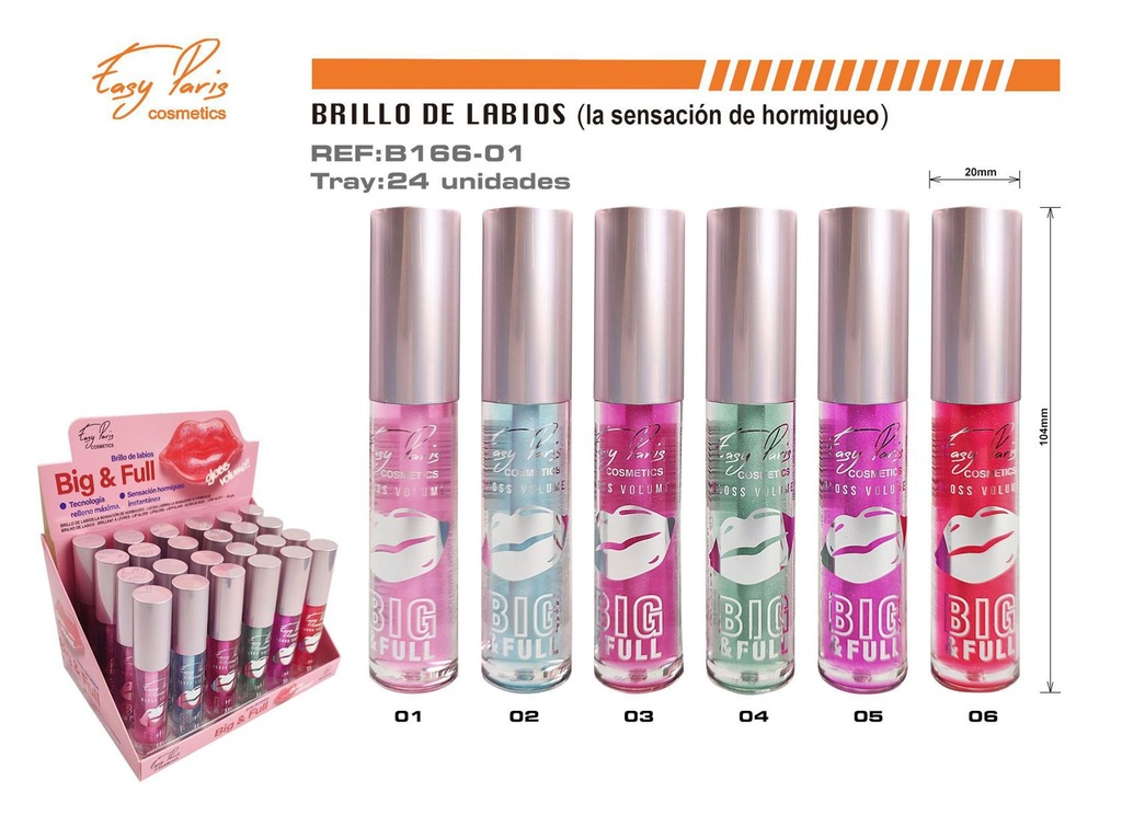 Bálsamo labial efecto volumen 24/U - Cosméticos