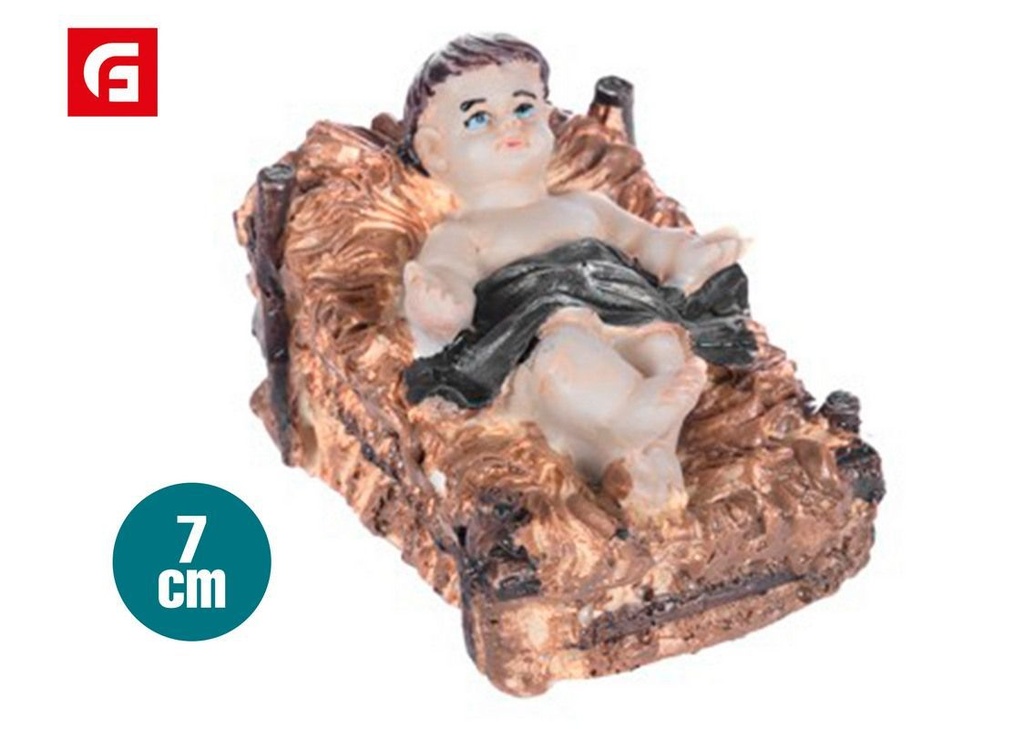 Nacimiento del Niño Jesús en figura de 7 cm - Decoración navideña