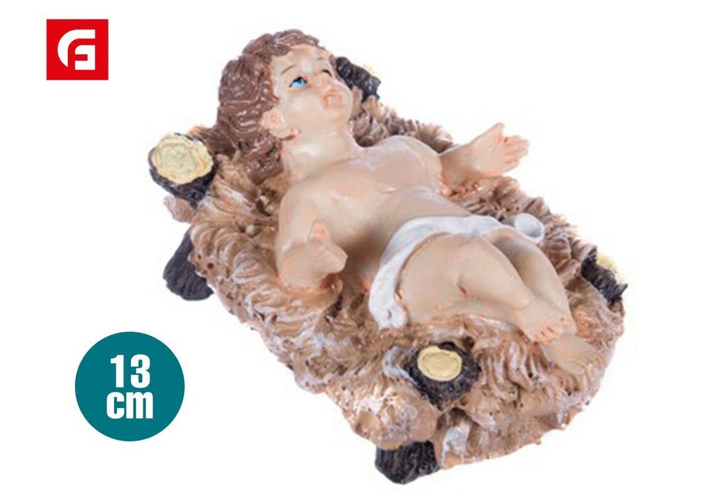 Niño Jesús de cerámica 13cm - Decoración navideña y figuras del belén