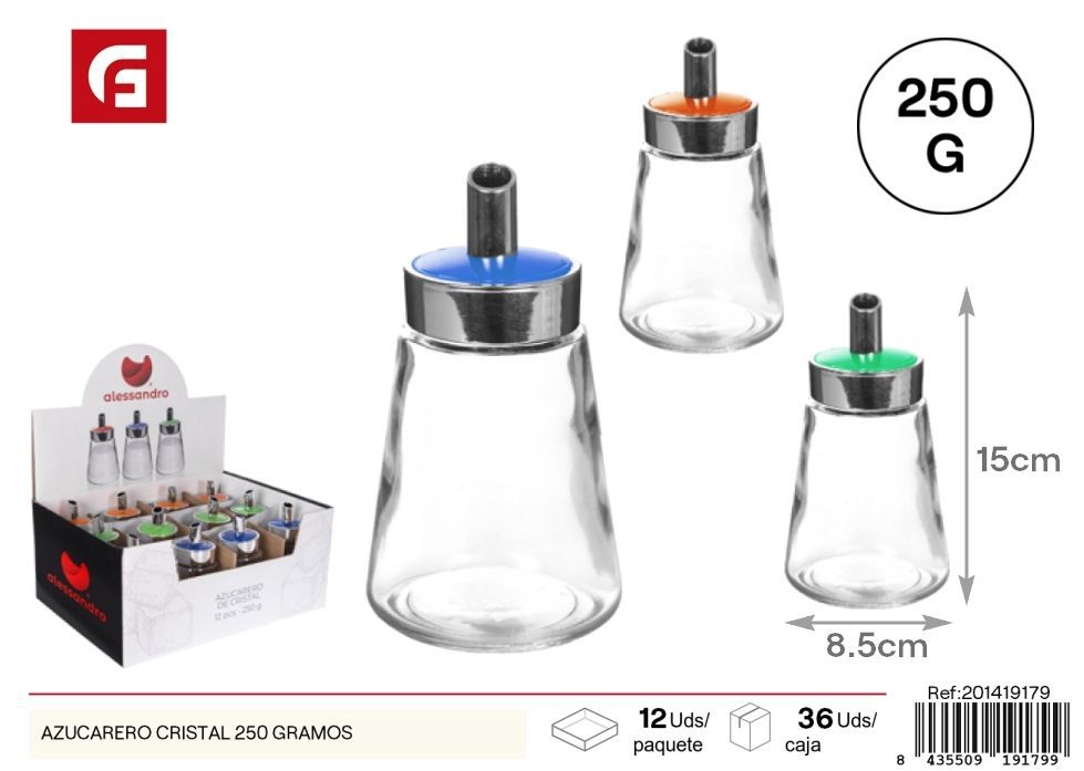 Azucarero de cristal 250 gramos - Tarros de vidrio