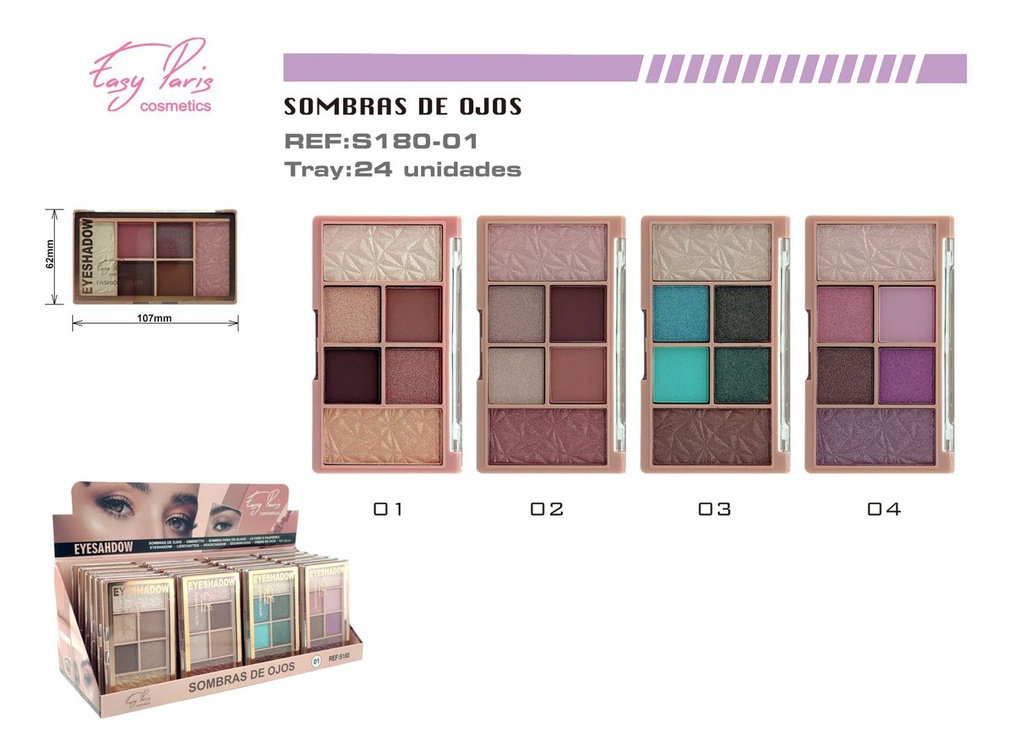 Paleta de sombras de ojos 24U - Maquillaje y sombras para ojos