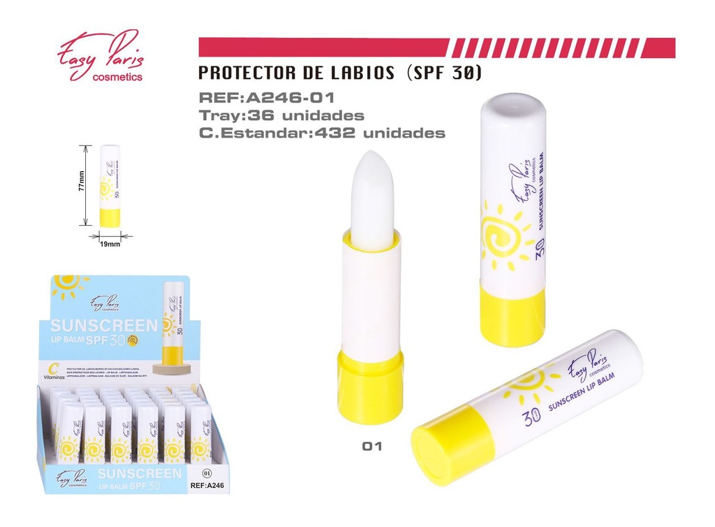 Protector labial con protección solar 36/U - Cuidado de labios y protección UV