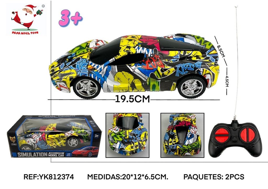 Coche de carreras a control remoto 19.5 cm - Juguetes de vehículos