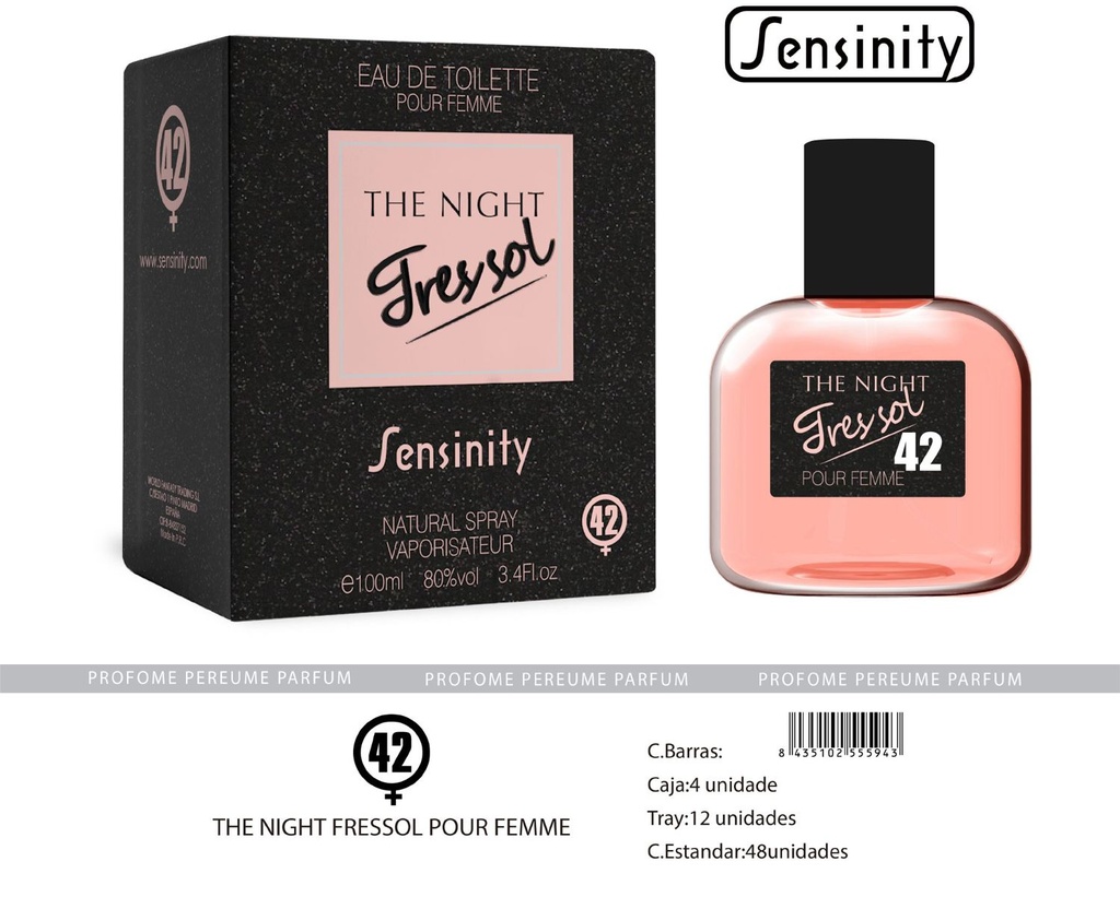 Perfume "The Night Tres Sol" para mujer - Fragancia femenina