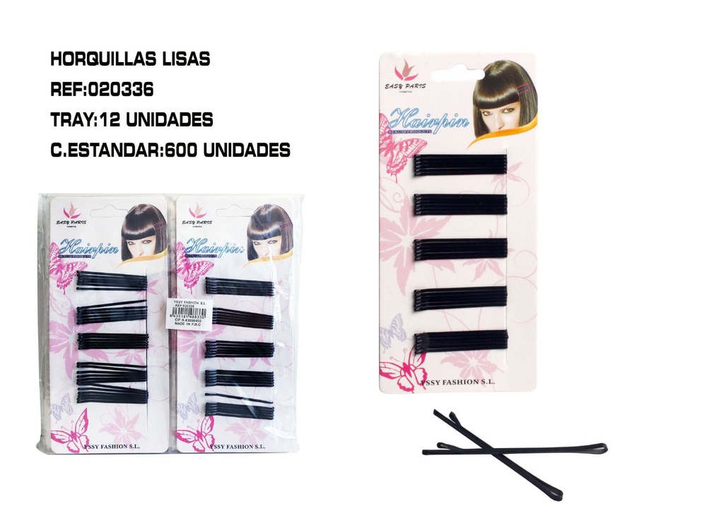 HORQUILLAS LISAS P 12/U - Accesorios para el cabello y pinzas