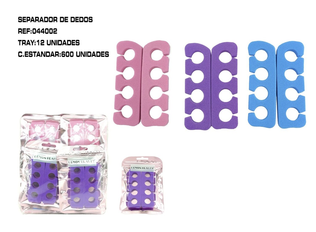  Separador de dedos 12/U, accesorios de uñas