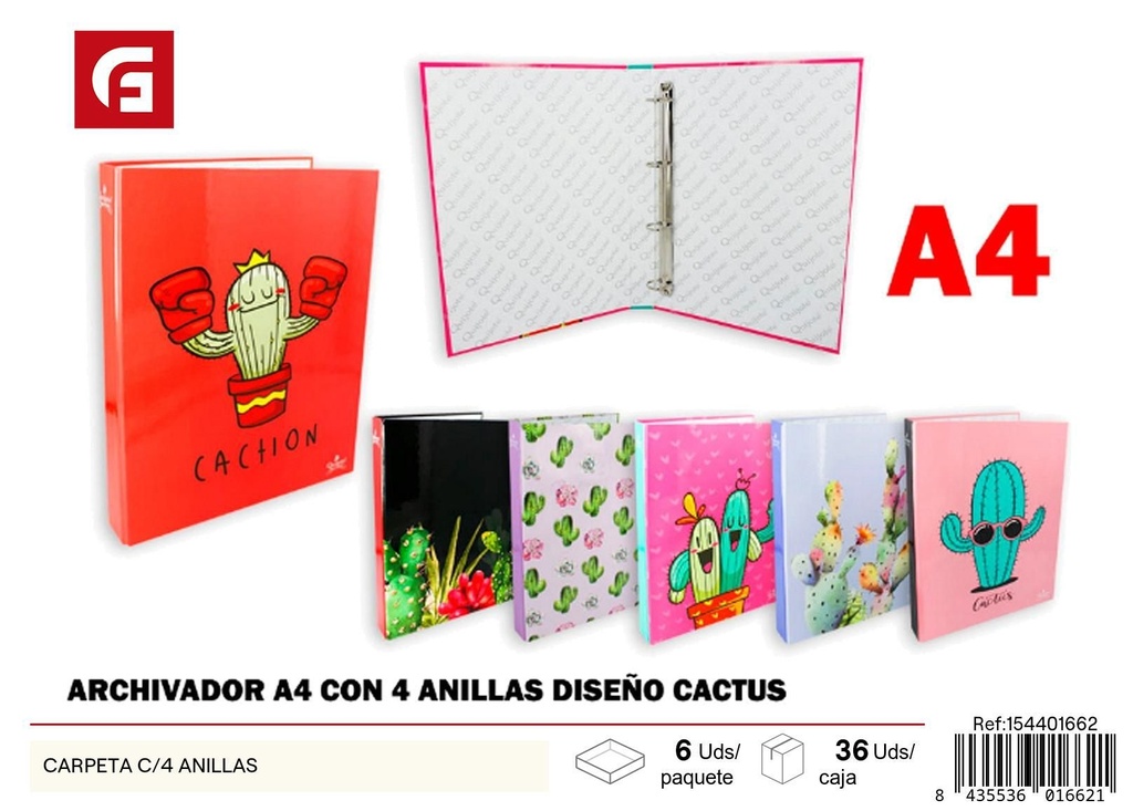 Carpeta con 4 anillas - Material de oficina
