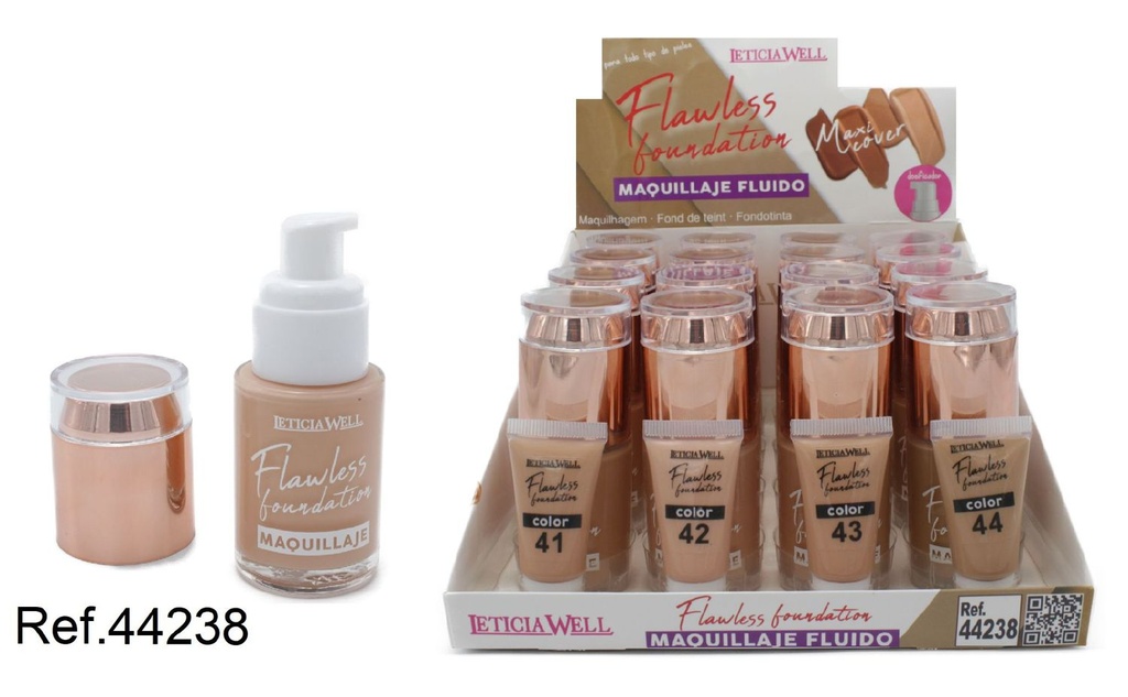 Base líquida "Flawless" set de 16 - Maquillaje