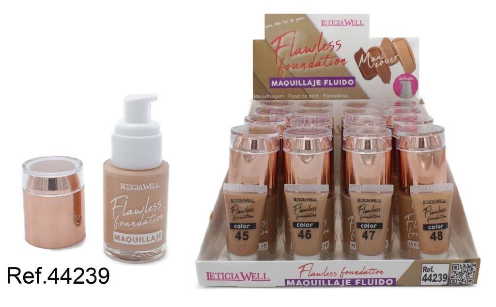 Base líquida "Flawless" set de 16 - Maquillaje