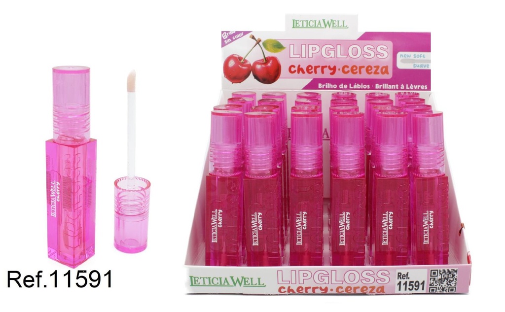 Brillo labial de cereza 24 unidades 11591 - Maquillaje labial