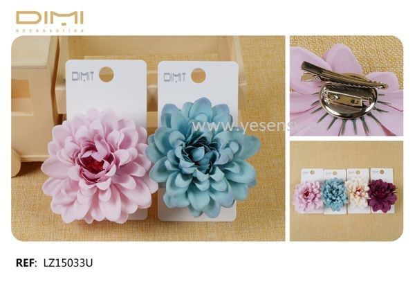 Flor con pinza y broche 12 unidades - Accesorios de estilo