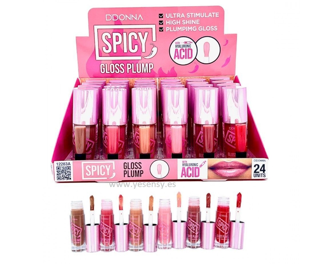 Spicy Gloss Plump 24/u DD 12283A para labios voluminosos