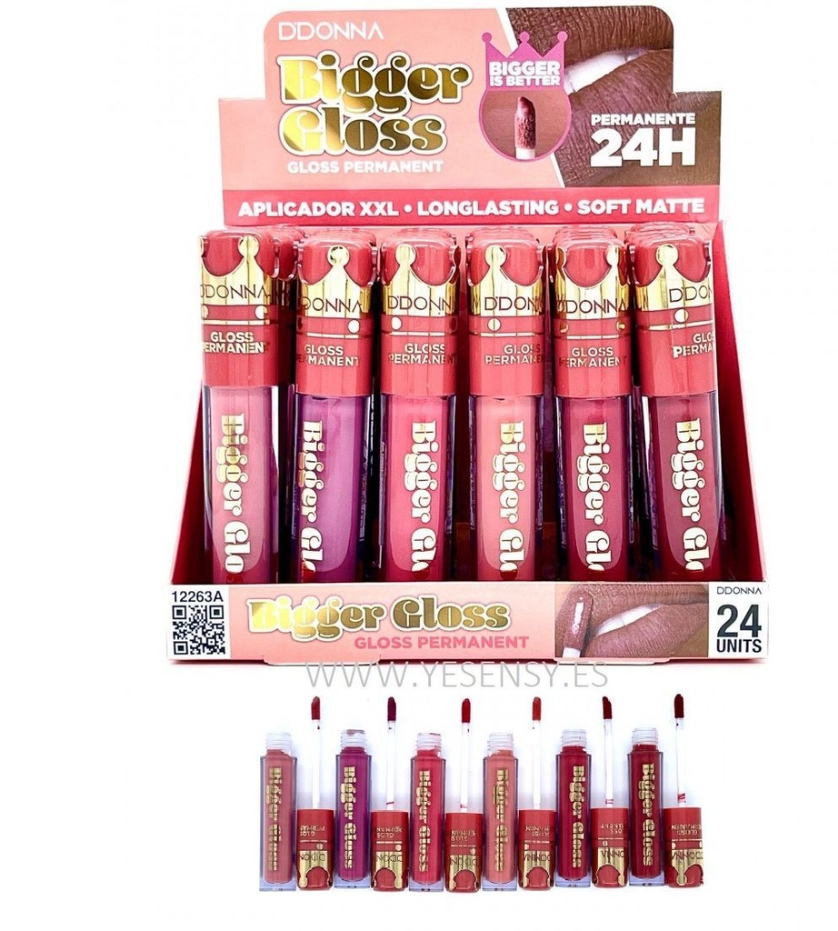 Gloss labial Bigger 24h 24/u 12263A - Cosméticos