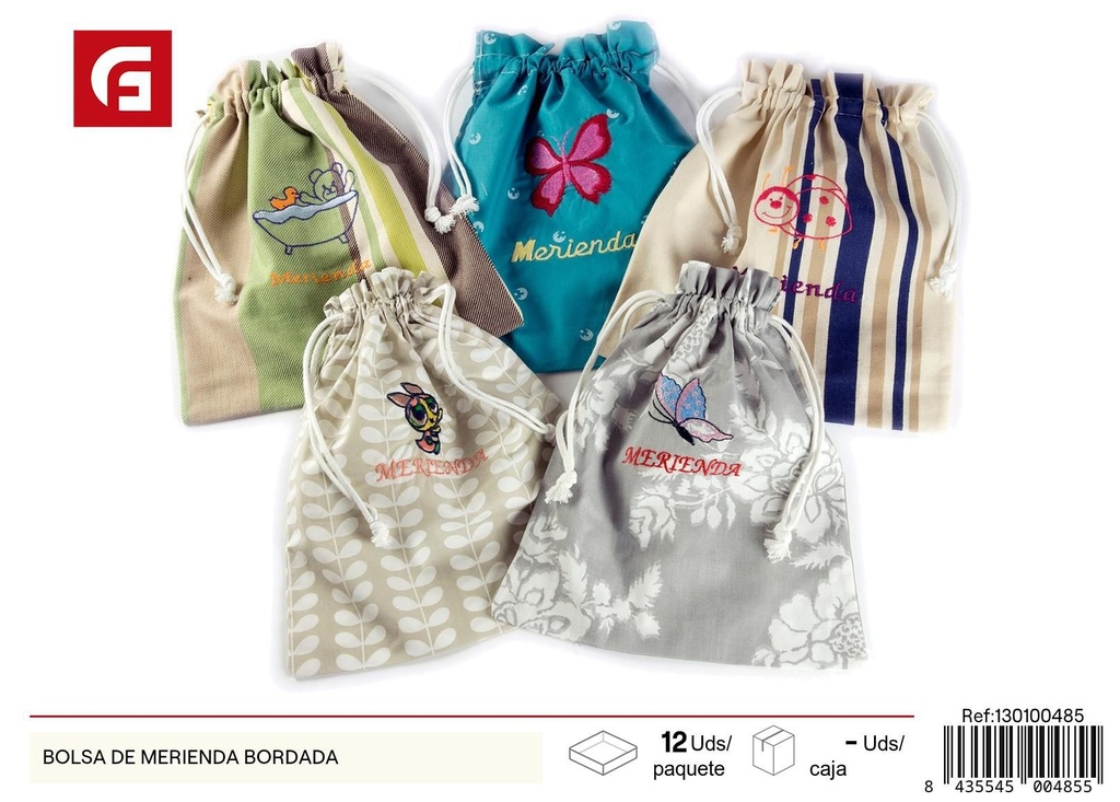 Bolsa de merienda bordada - Textiles para el hogar y almacenamiento