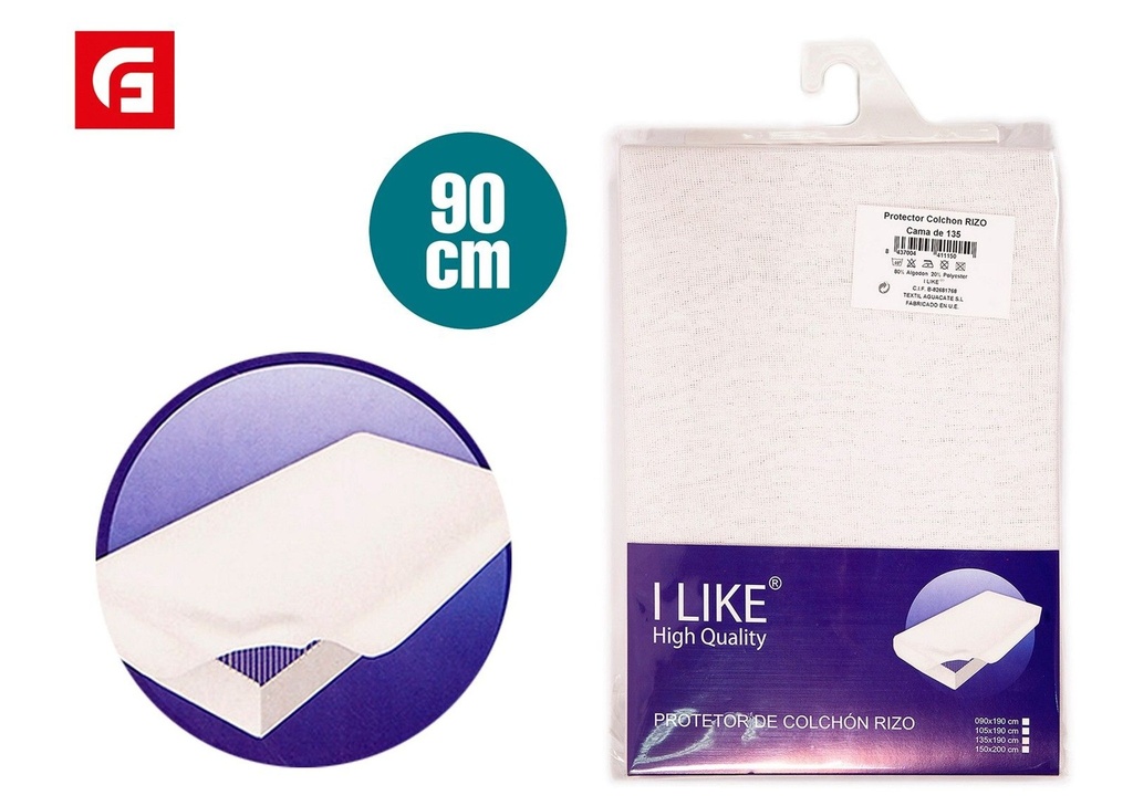 Protector de colchón rizo de 90 cm - Ropa de cama y protectores