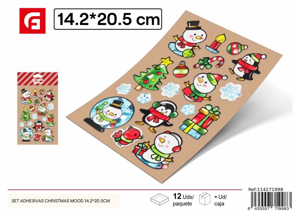 Set adhesivas Christmas Mood 31x38.5cm - Navidad