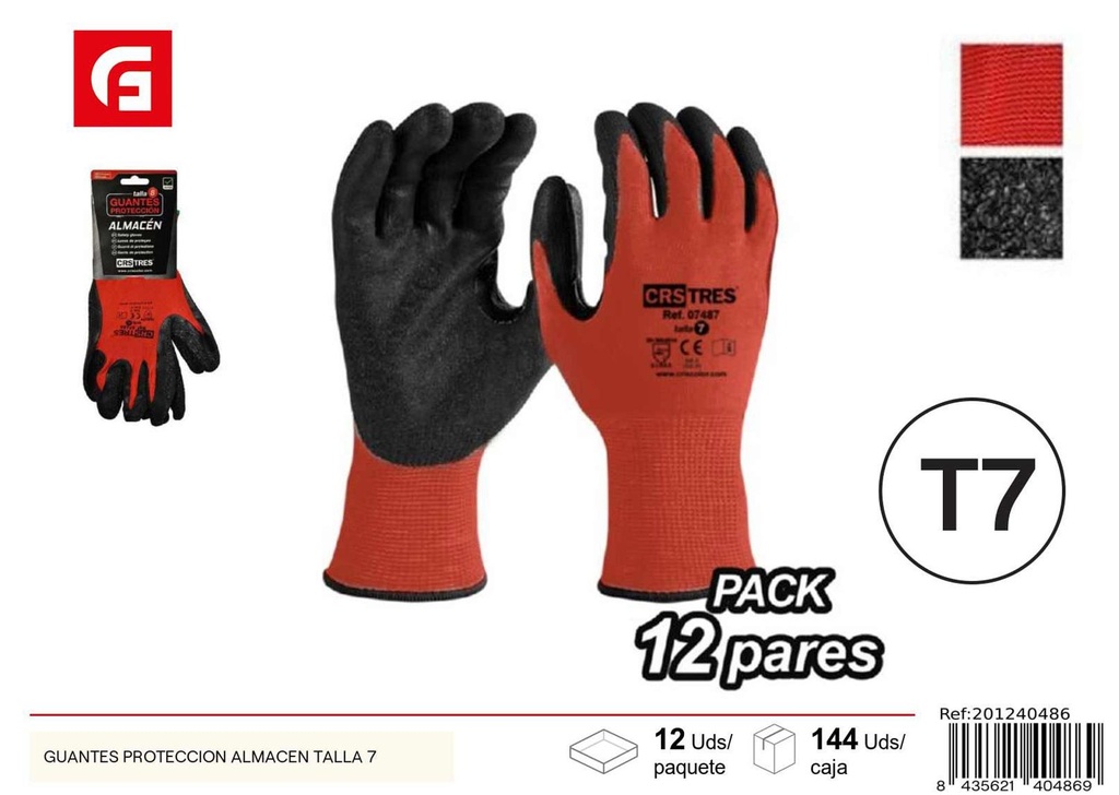 Guantes de protección almacén talla 7 - Herramientas de ferretería