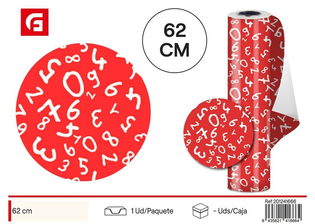 Papel regalo decorado 62cm - Materiales para envolver regalos