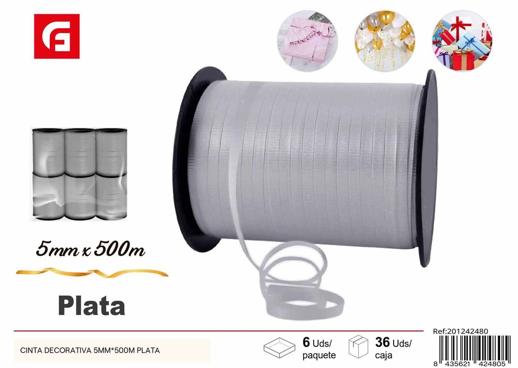 Cinta decorativa 5 mm*500 m - Artículos de regalo 