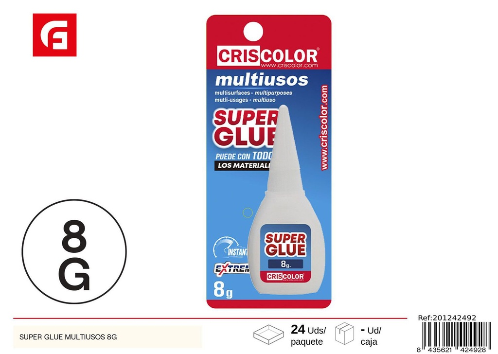 Pegamento multiusos super glue 8g - Manualidades y adhesivos