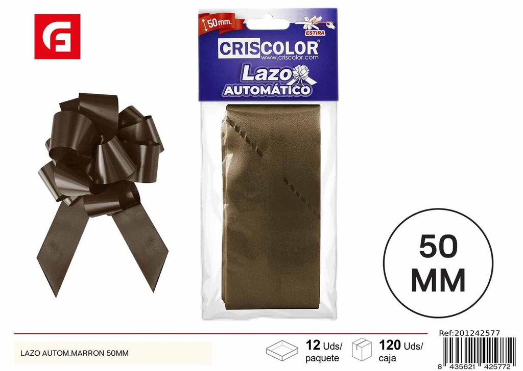 Lazo automático marrón 50mm - Artículos para regalos