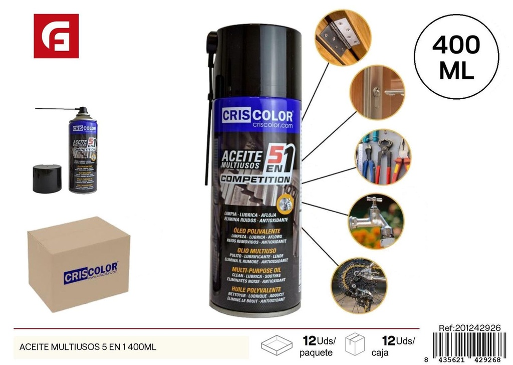 ACEITE MULTIUSOS 5 EN 1 400ml - Lubricantes y pinturas