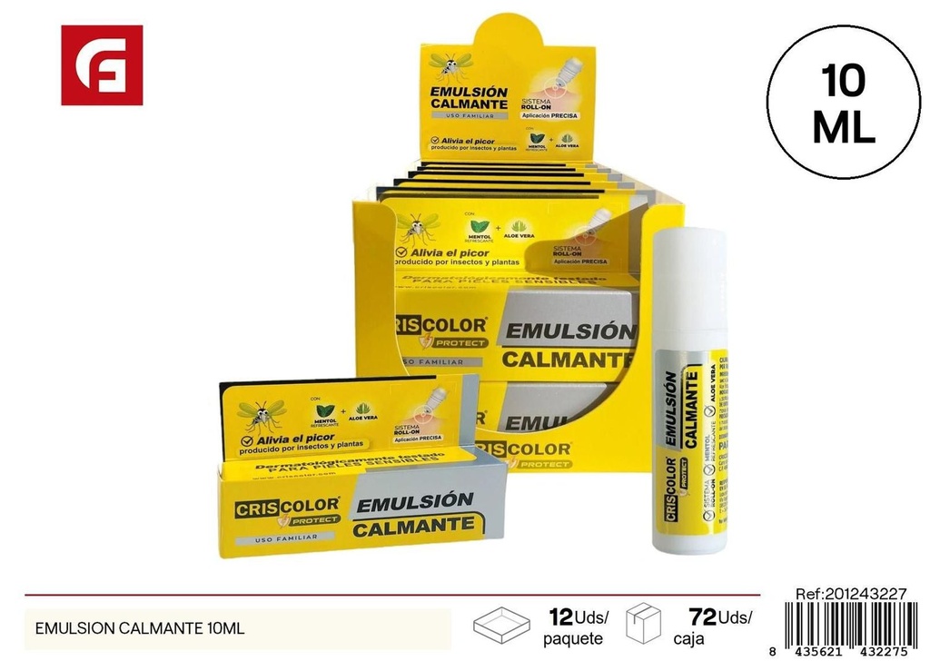 Emulsión calmante 10ml para piel irritada