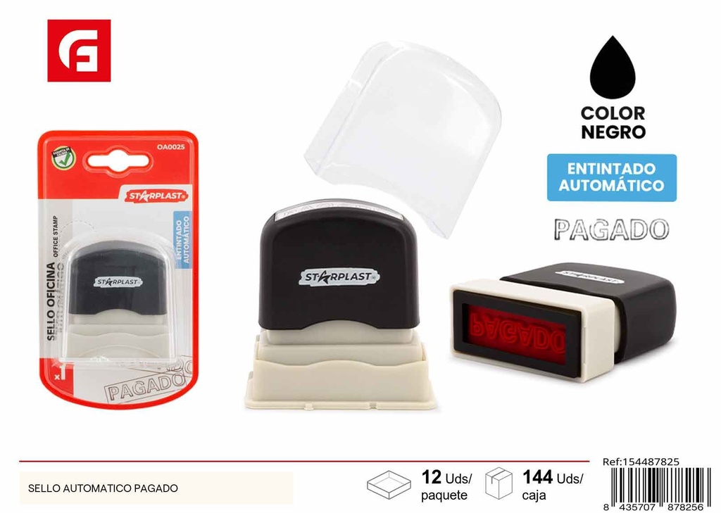 Sello automático PAGADO - Material de oficina y sellos