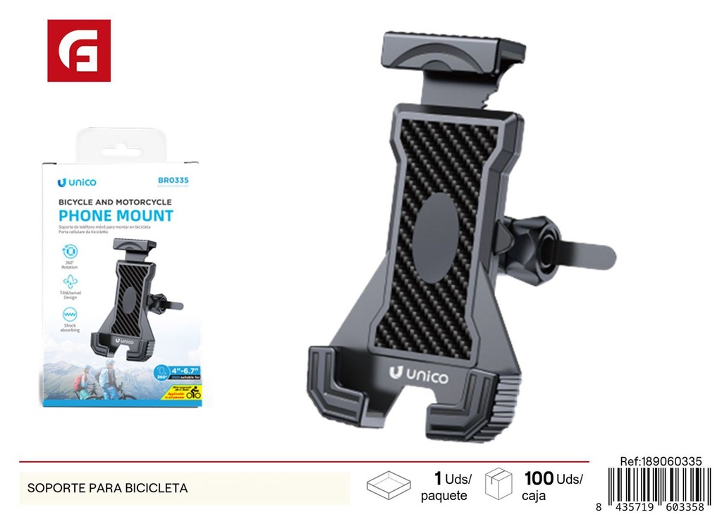 Soporte para bicicleta para montar dispositivos