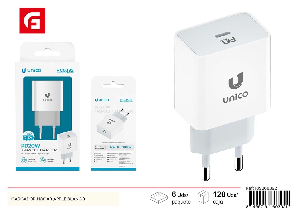 Cargador para el hogar Apple blanco - Electrónica y accesorios