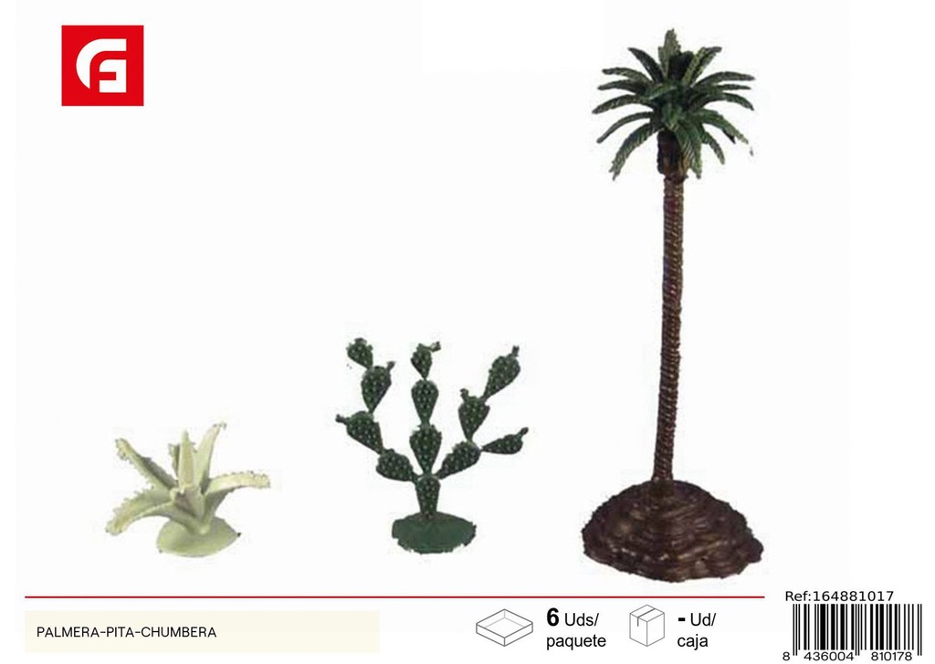 Palmera-pita-chumbera - Decoración navideña