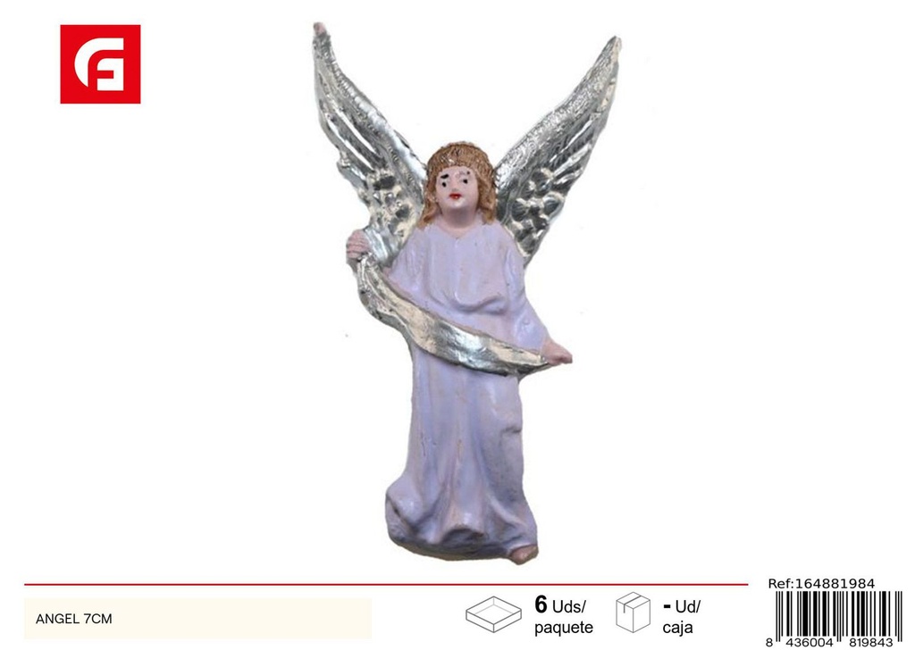 Ángel 7 cm (bolsa 6 unidades) - Decoración navideña