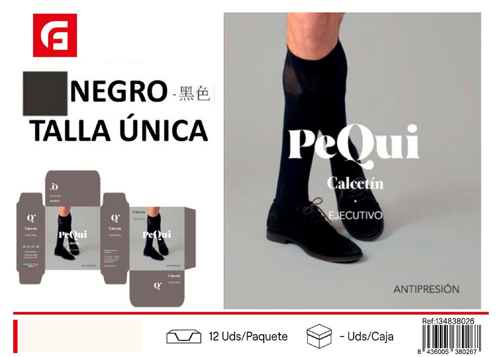 Medias ejecutivas 1P negro - Ropa y accesorios de mercería