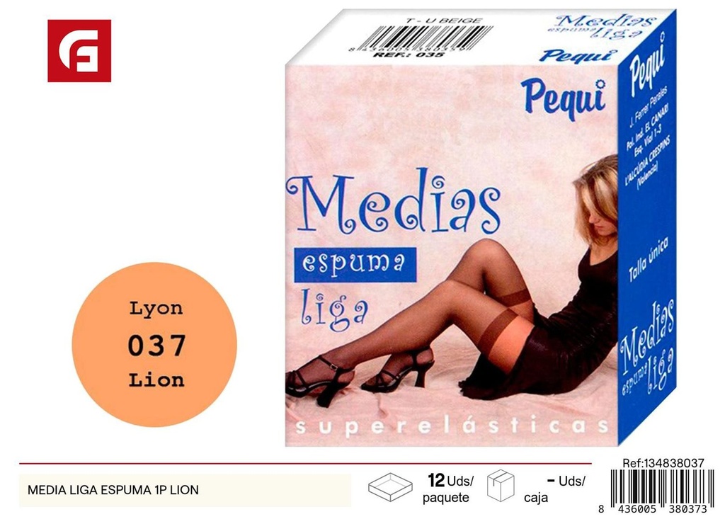 Media liga de espuma 1 pieza lion - Mercería y medias