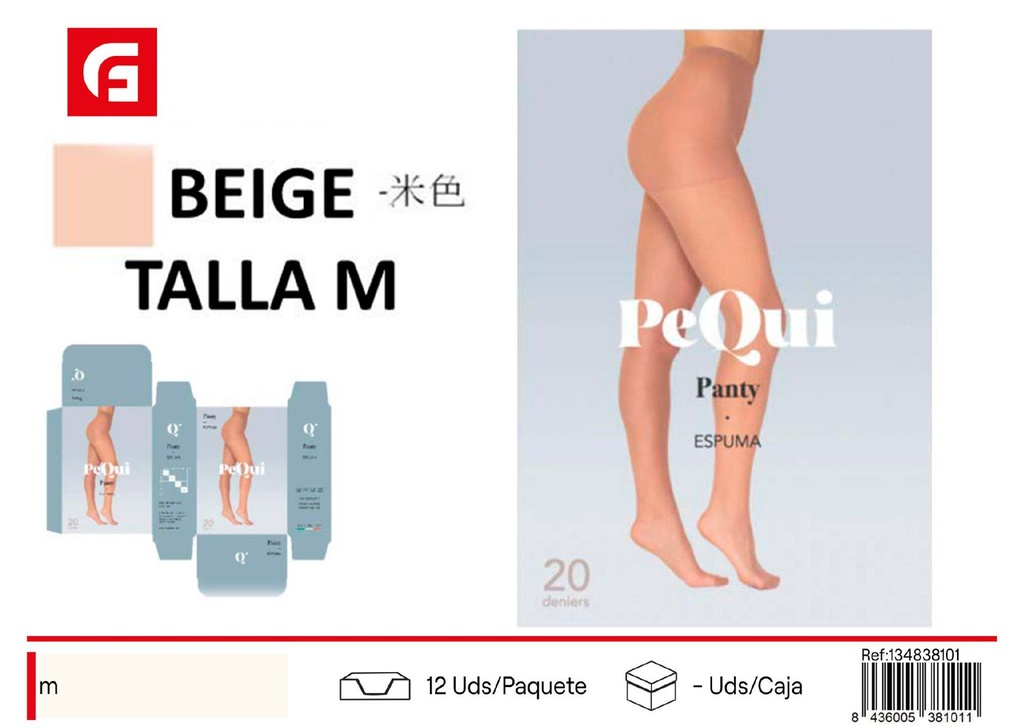 Medias de espuma beige M - Mercería y accesorios de moda