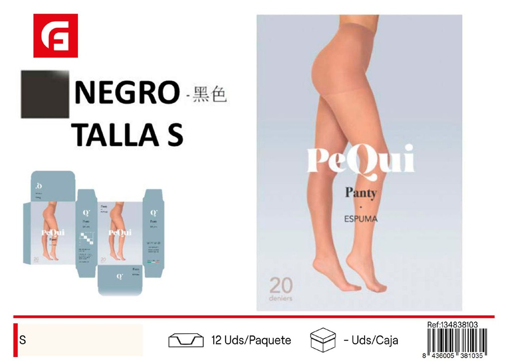 Medias de espuma negro M - Mercería y accesorios de moda