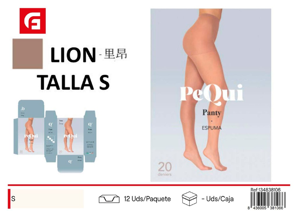 Panty espuma Lion S para mujer