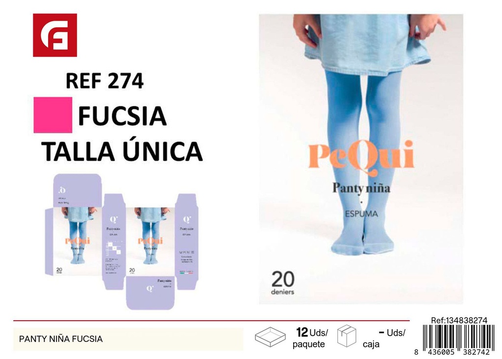 Medias fucsias para niña - Confección y accesorios