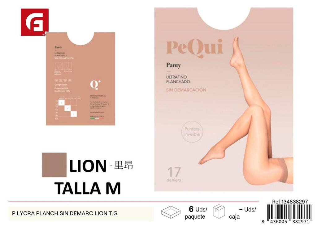 Medias de lycra sin demarcación león T.G - Ropa