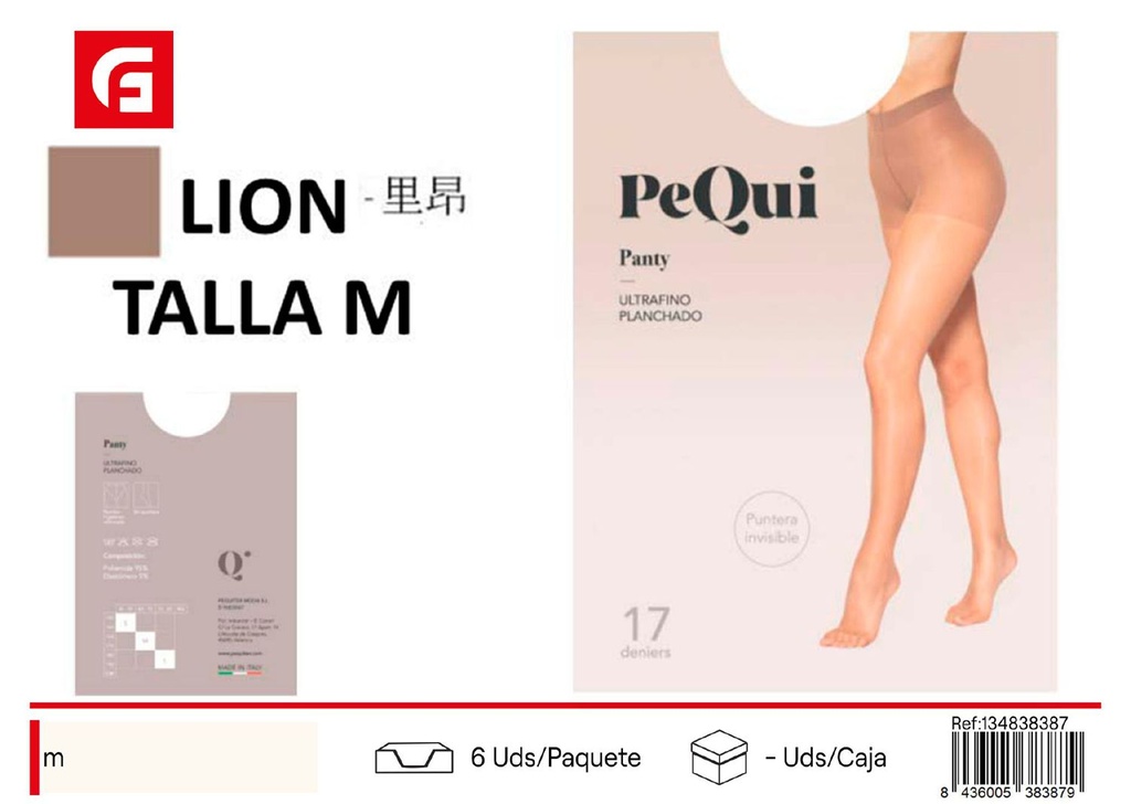 Pantimedias Lycra planchado Lion talla M para uso diario