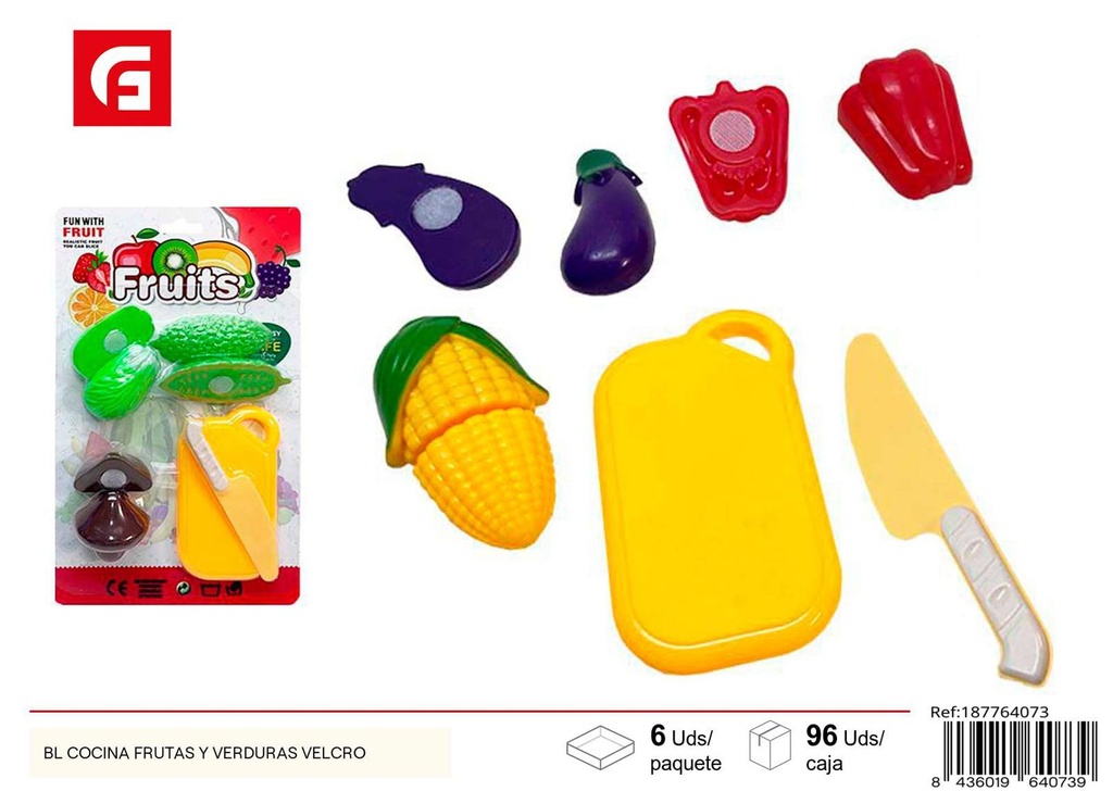 Juguetes de cocina frutas y verduras velcro - Juguetes educativos