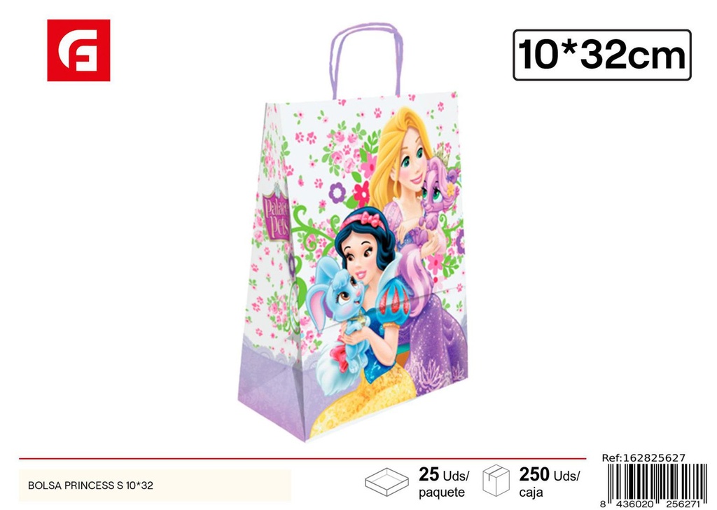 Bolsa de regalo Disney Princess 10x32 cm - Regalos y empaques