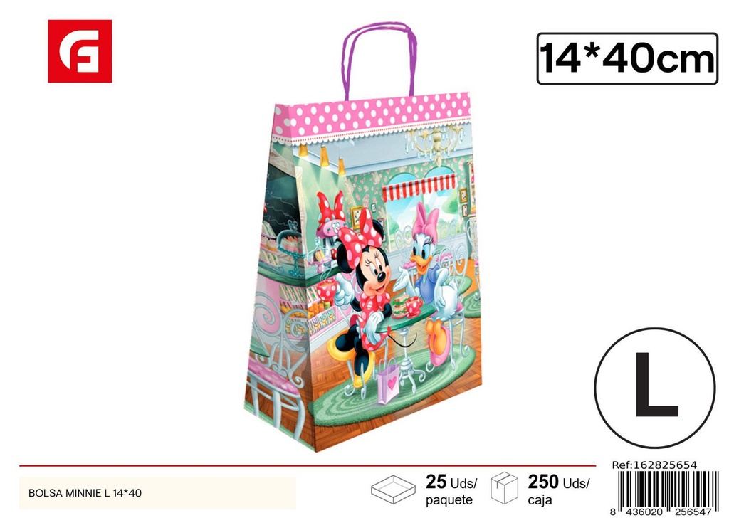 Bolsa Minnie L 14*40 - Material para regalos