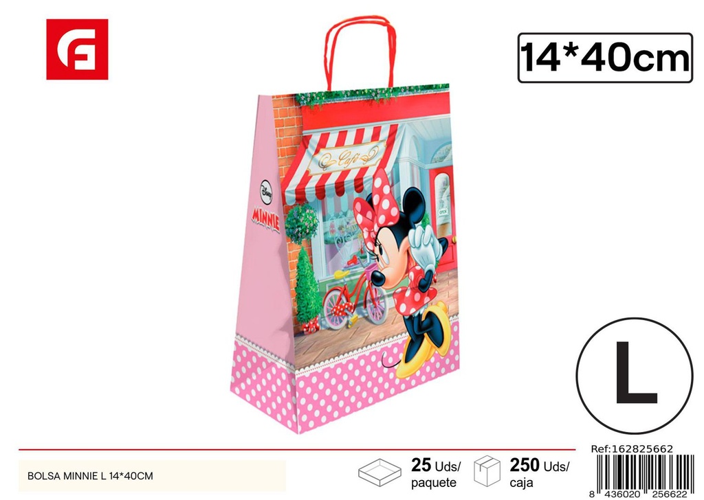 Bolsa Minnie L 14x40 cm - Regalos y detalles